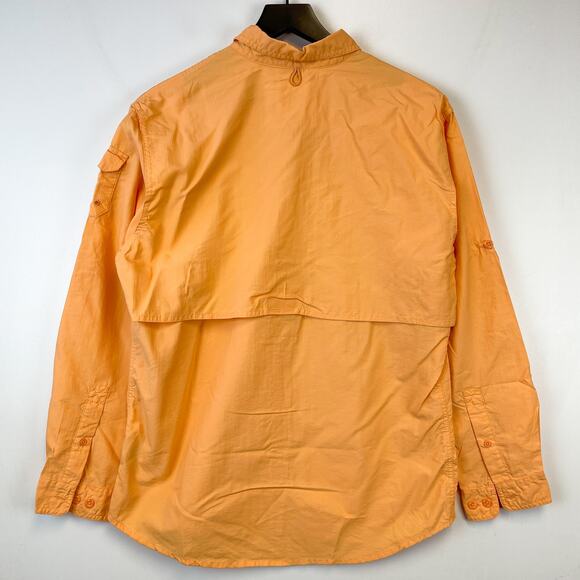 World Wide Sportsman Womens Size L Nylon Fishing Utility Shirt Outdoors Orange - Picture 5 of 8